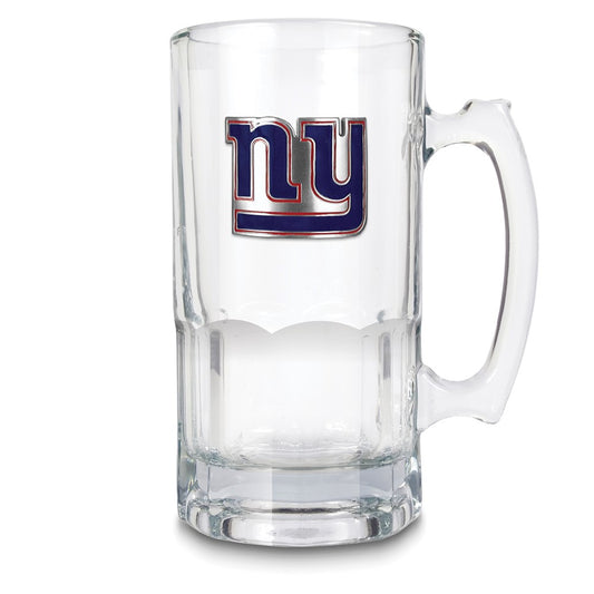 NFL New York Giants Glass 32 ounce Macho Mug with Emblem