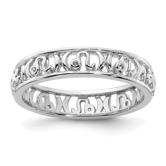 Sterling Silver Stackable Expressions Leo Zodiac Ring Size -5