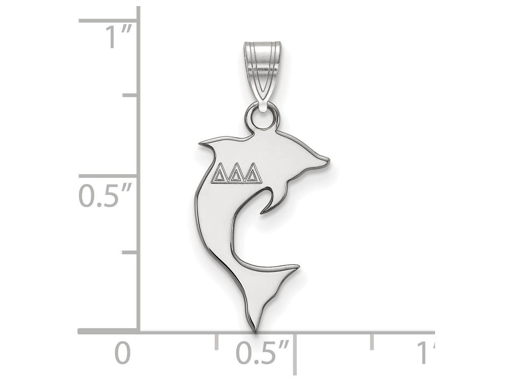 Sterling Silver Official Licensed Greek Sororities Delta Delta Delta (???) Small Pendant