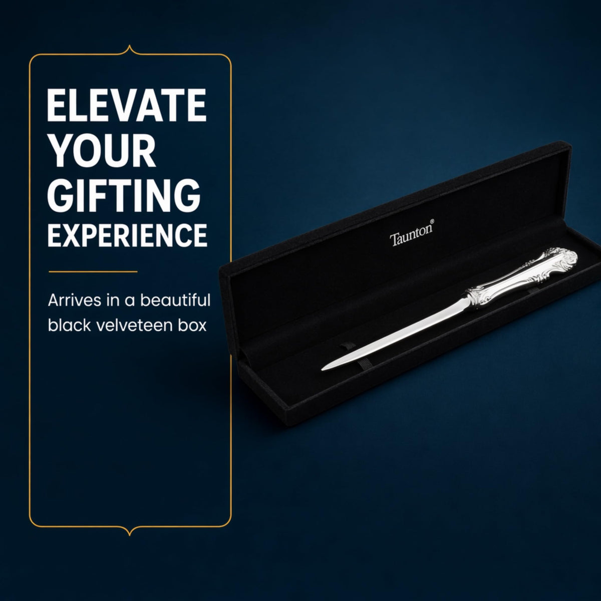 King's Pattern Letter Opener W/ Box, Nickel Plated
