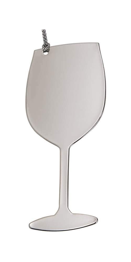 Wine Glass Ornament in Bright Finish