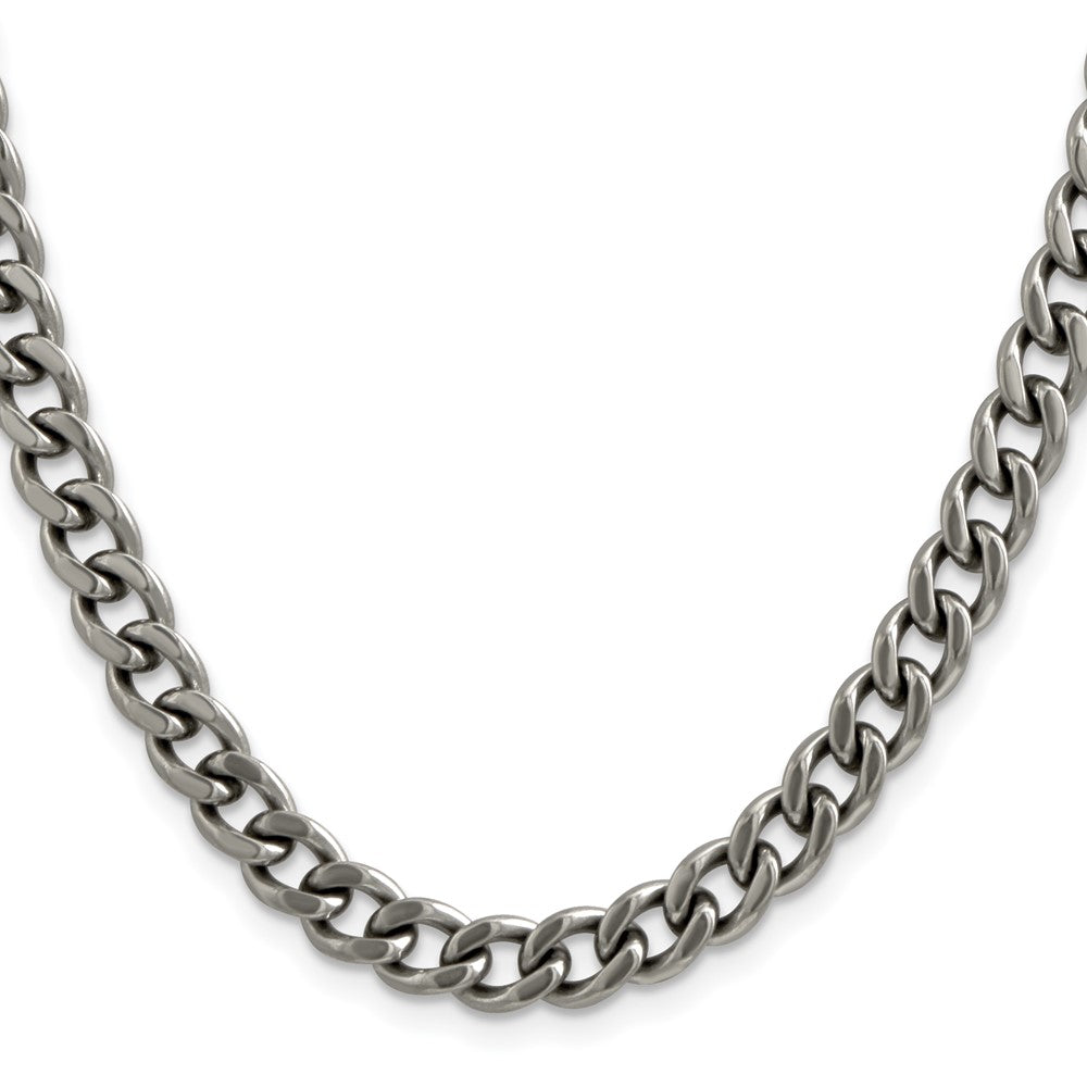 Titanium Polished 7.5mm 18in Curb Chain