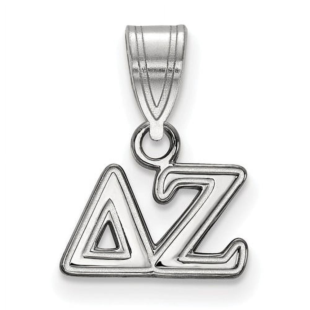 Sterling Silver Official Licensed Greek Sororities Delta Zeta (??) Small Pendant