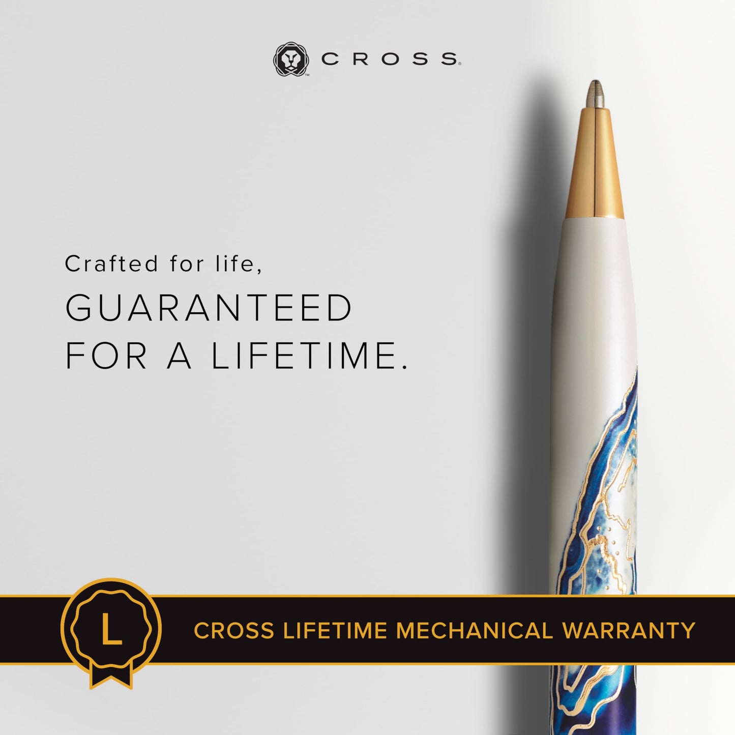 Cross Wanderlust Refillable Ballpoint Pen, Medium Ballpoint, 23 Carat Gold-Plated Appoinments, Includes Premium Gift Box - Malta