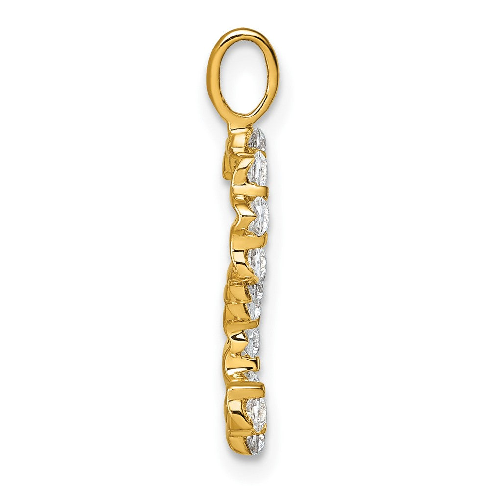 True Origin 14k 3/8 carat Lab Grown Diamond VS DEF Alphabet S Pendant