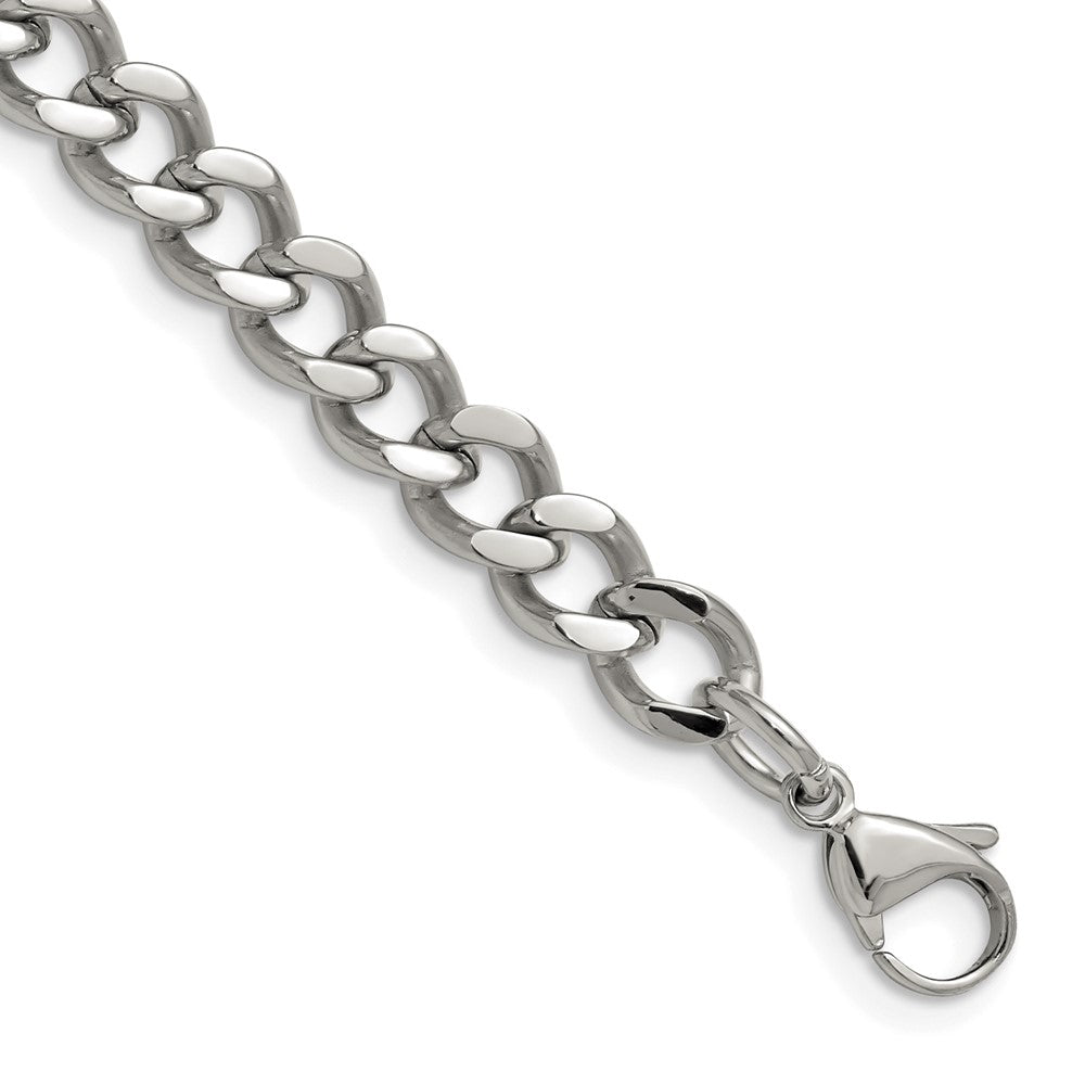 Stainless Steel Polished 7.5mm 8in Curb Chain 8 inches