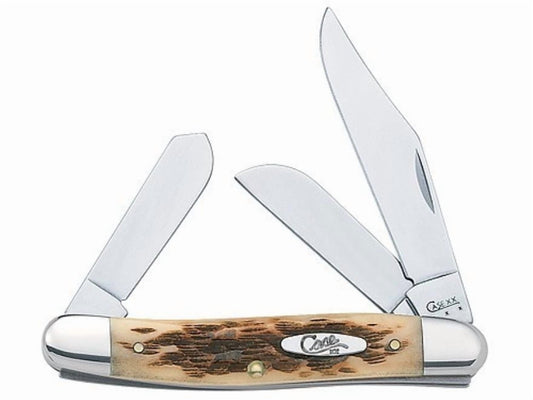 Case Peach Seed Jig Amber Bone Stockman 00128