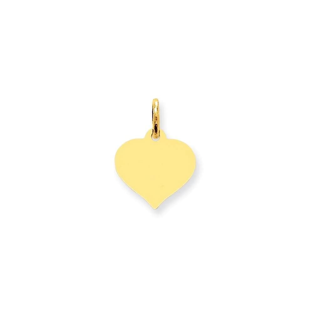 10k .018 Gauge Heart Disc Charm