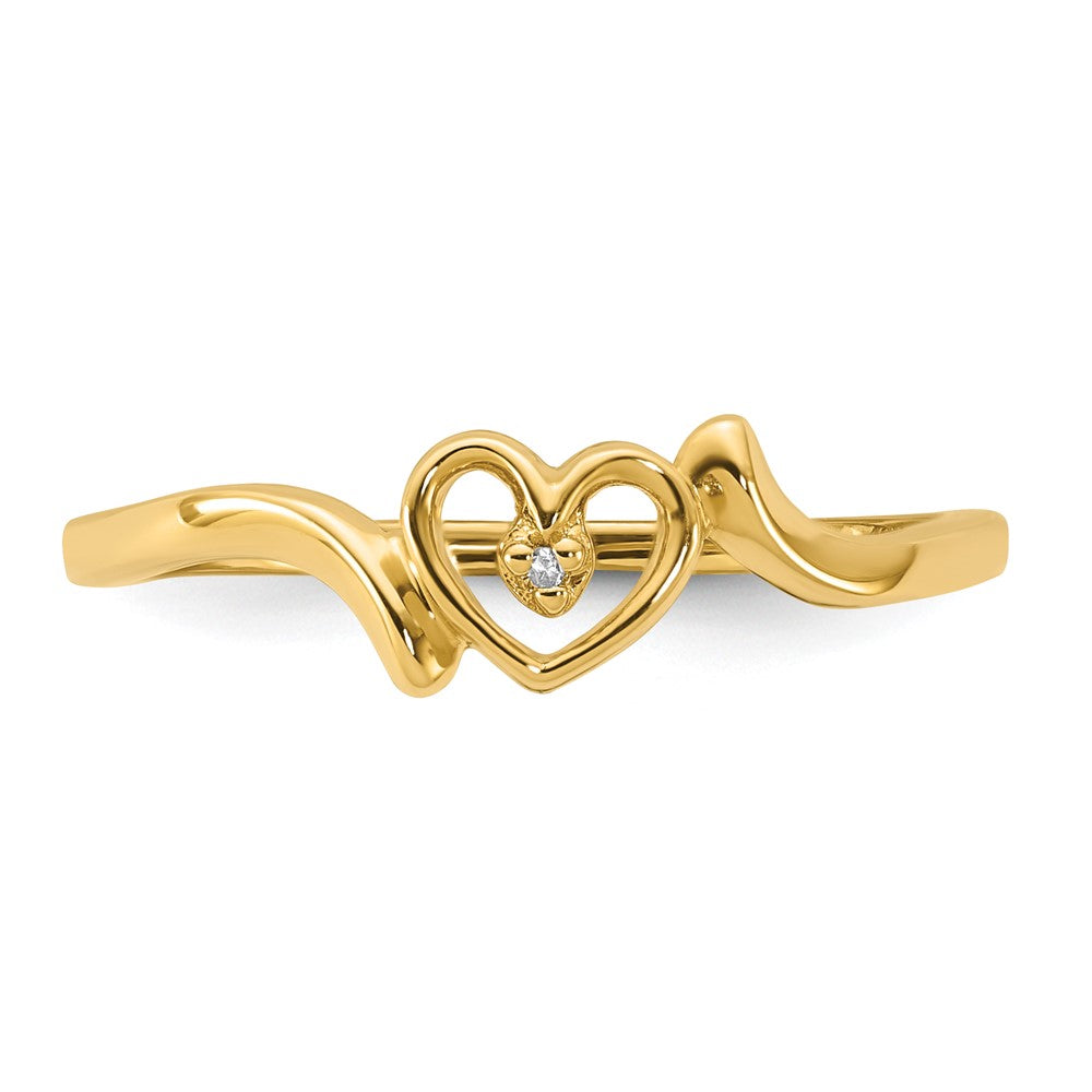 10k YG Diamond Heart Ring