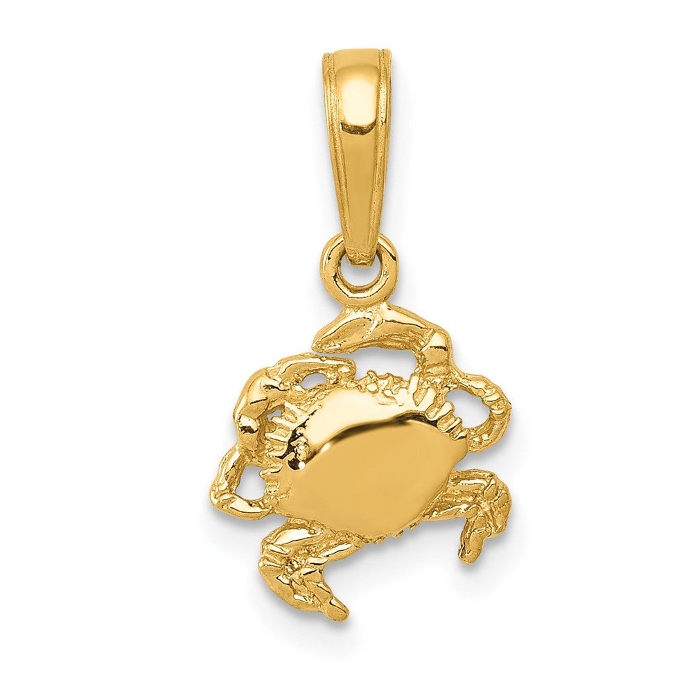 10k Crab Pendant Yellow Gold