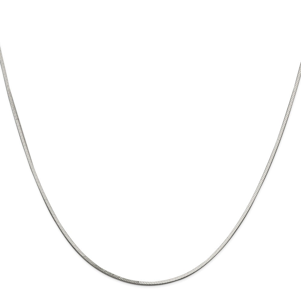 Sterling Silver 1mm Square Snake Chain 24 Inches