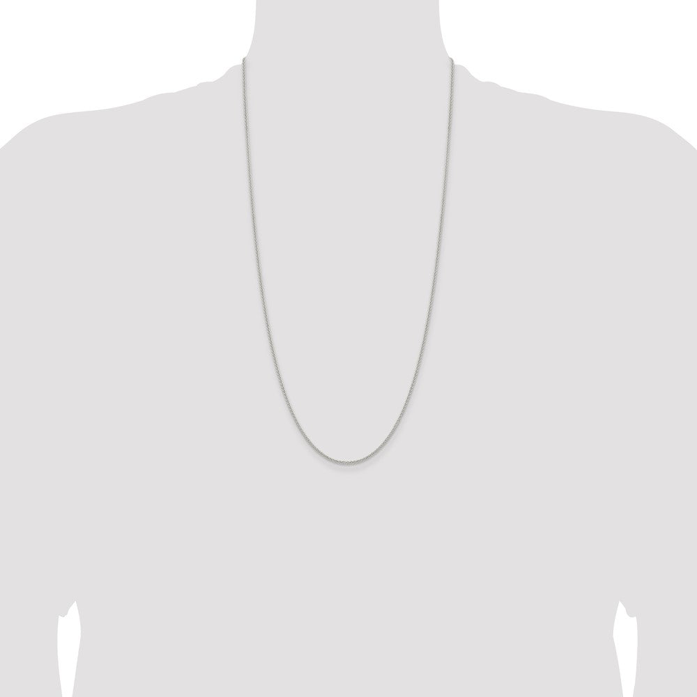 Sterling Silver 1.6mm Round Spiga Chain 28 Inches