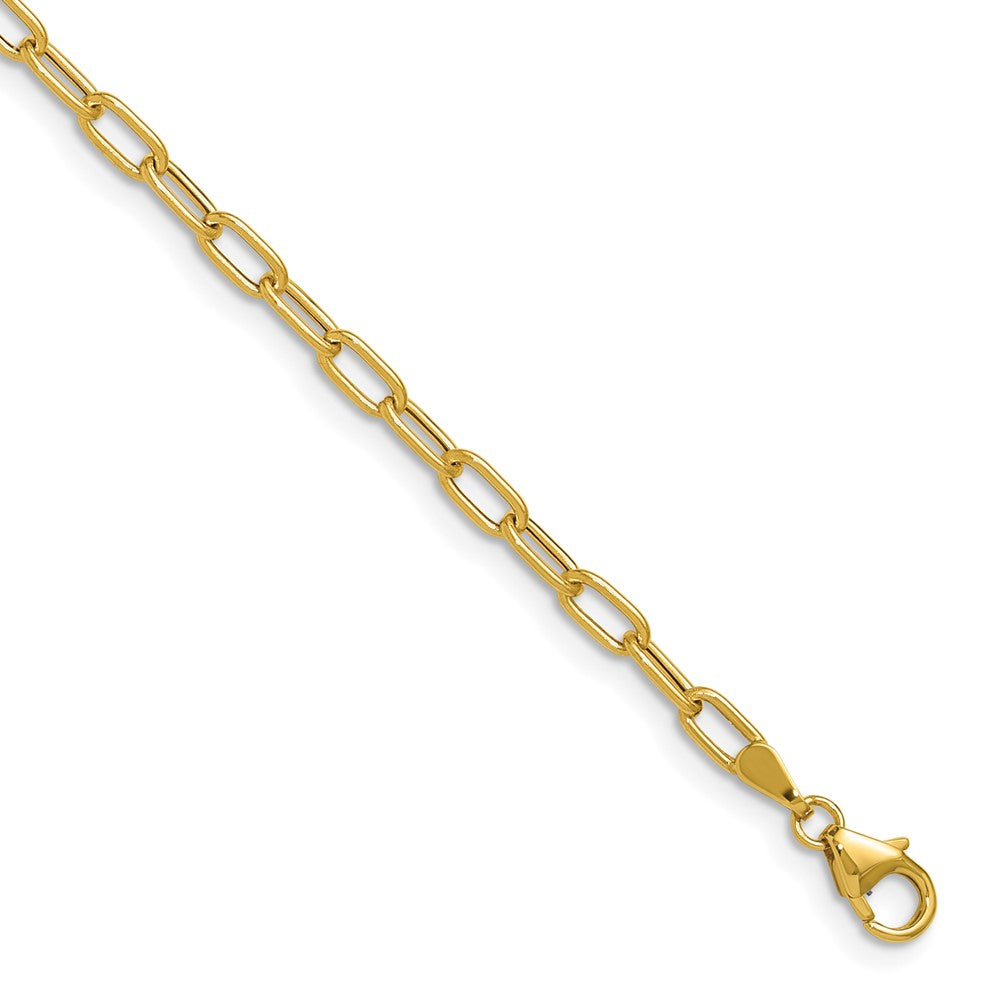 14k 3.0mm Semi-Solid Paperclip Chain