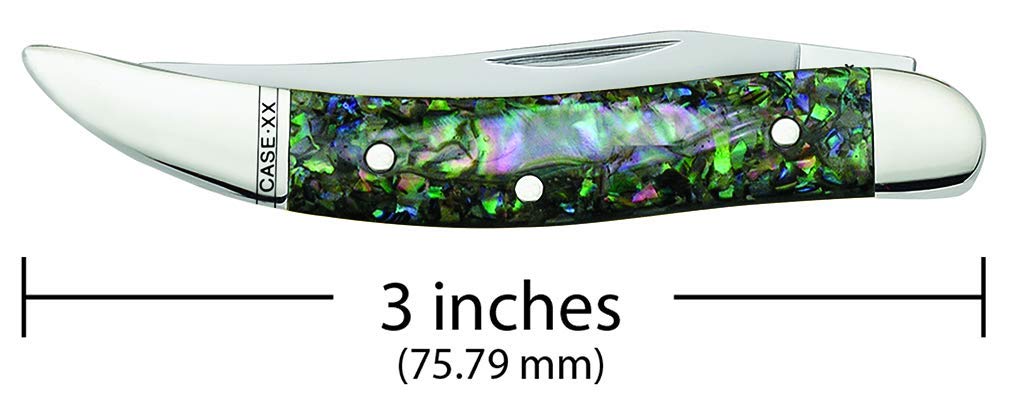 Case XX Knives Genuine Abalone Tiny Toothpick Pocket Knife