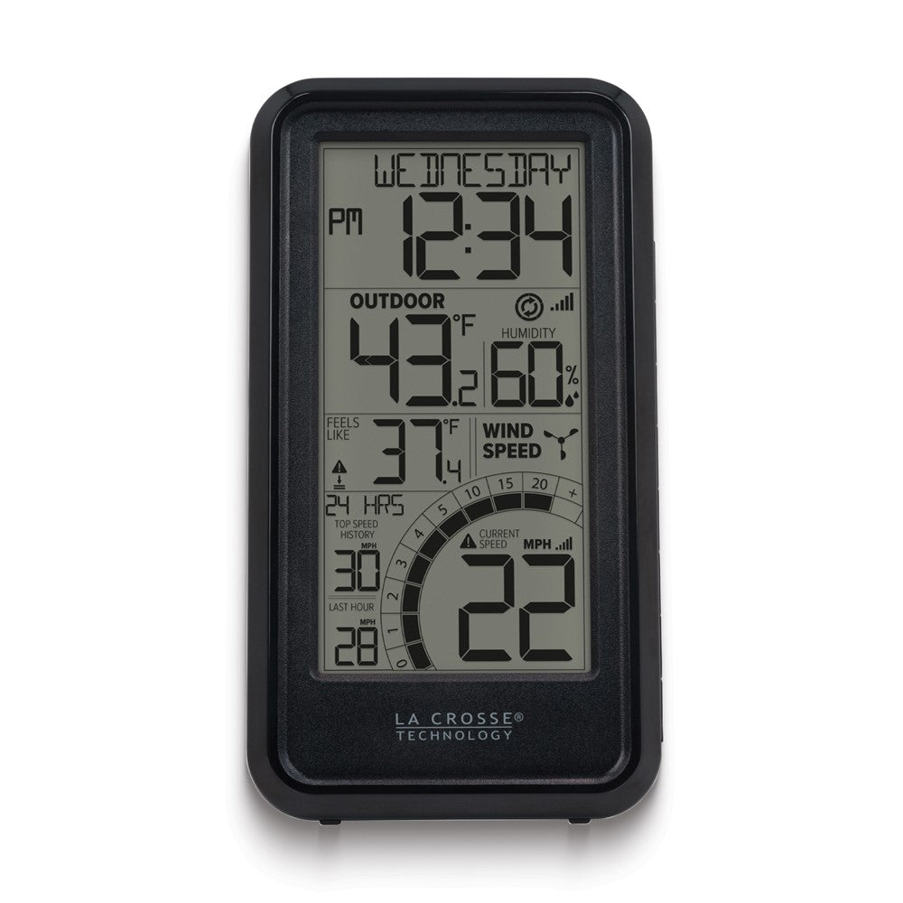 Black and White Digital Wind Speed Weather Station