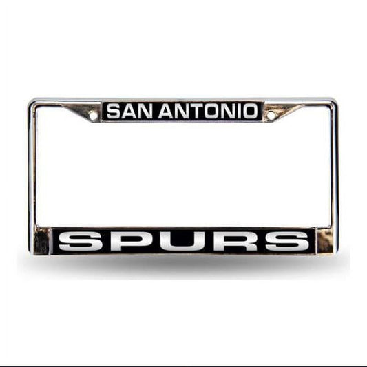 San Antonio Basketball Spur's Chrome Metal Laser Cut License Plate Frame