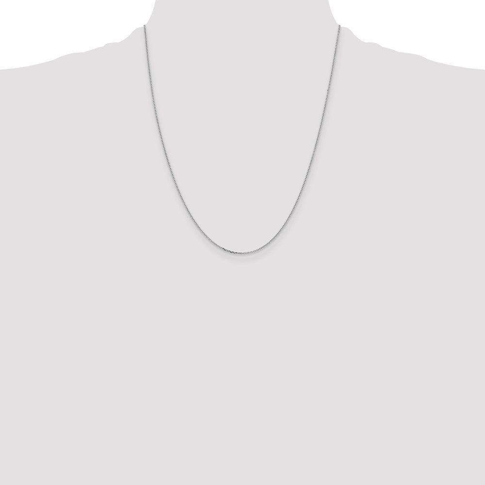 10k White Gold 1.05mm D/C Cable Chain