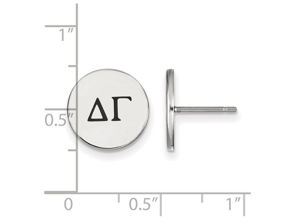 Sterling Silver Official Licensed Greek Sororities Delta Gamma (??) Enameled Post Earrings