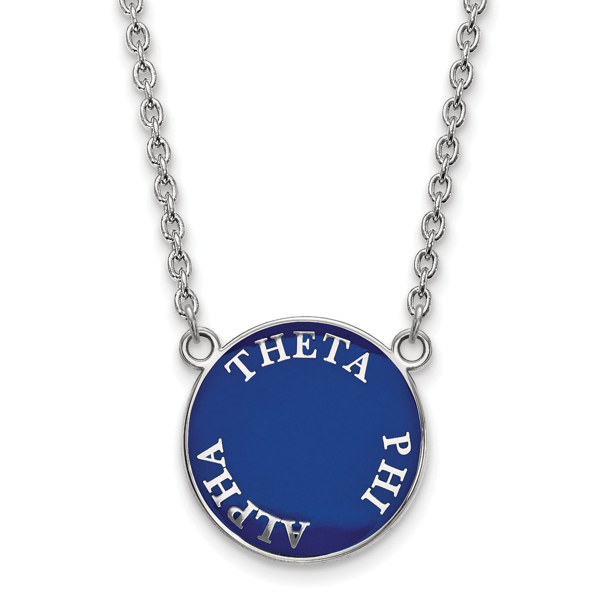 Sterling Silver 18in Official Licensed Greek Sororities Theta Phi Alpha (???) Small Enamel Pendant w/Necklace
