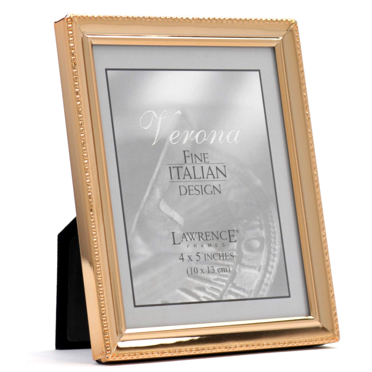Lawrence Frames 4.13" x 5.31" Metal Picture Frame, Gold