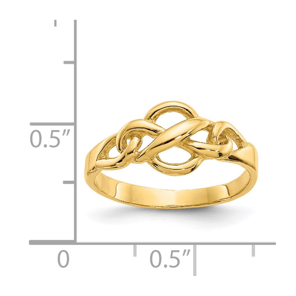 14k Free Form Knot Ring Size 6