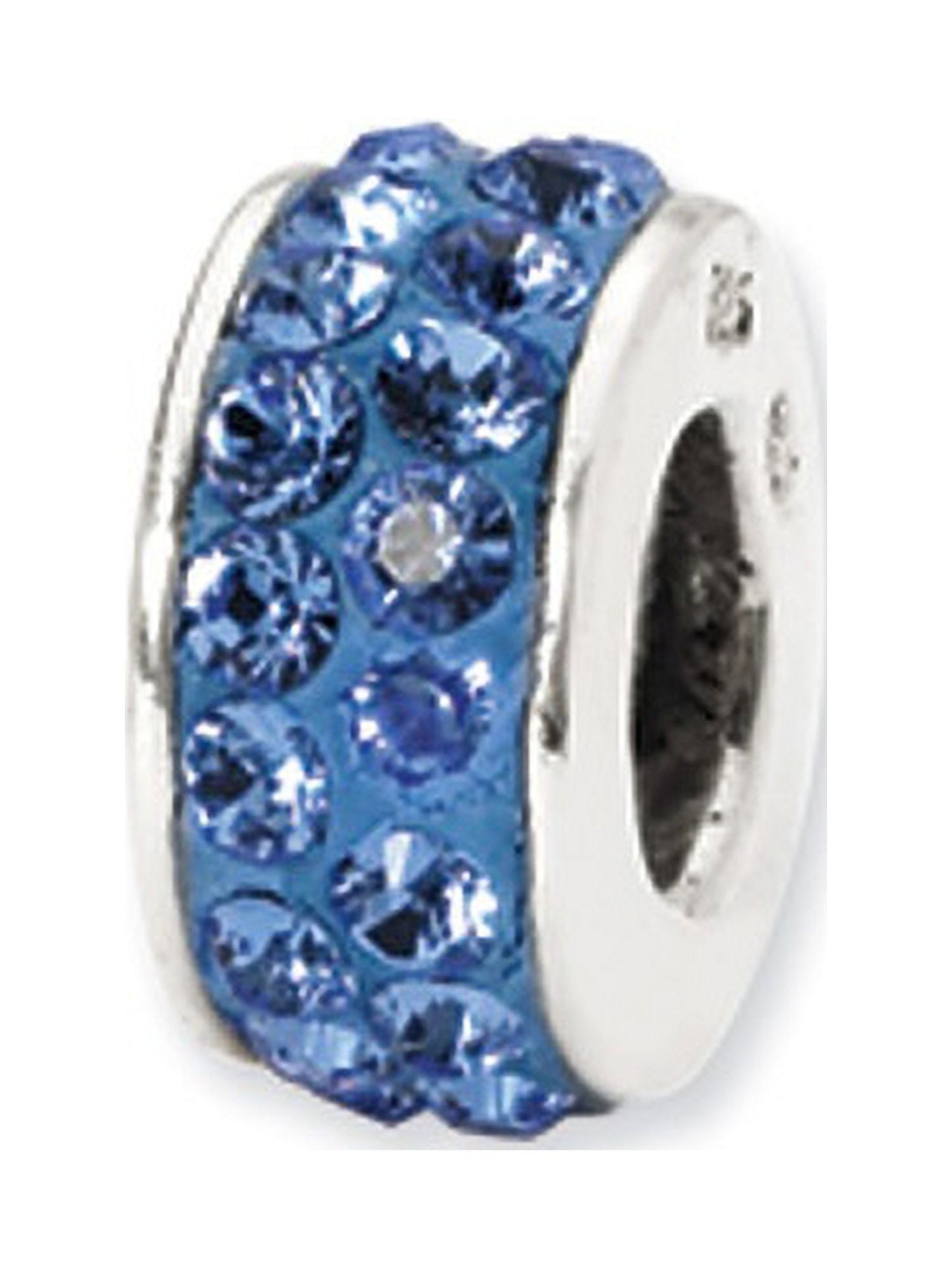 Sterling Silver Reflections Sept Double Row Preciosa Crystal Bead