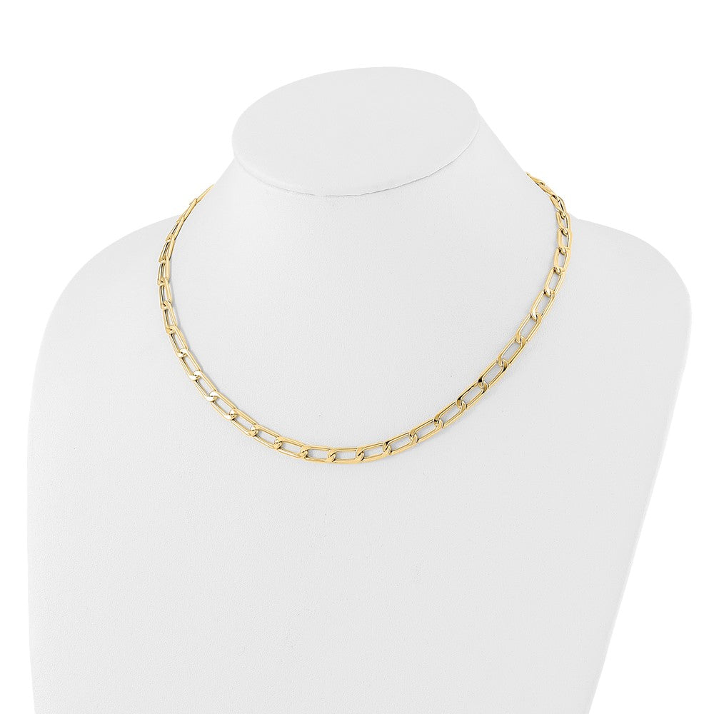 14K Polished Lightweight Hollow Fancy Link 20in Necklace
