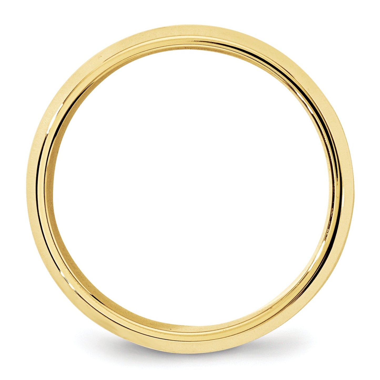 10k Yellow Gold 7mm Beveled Edge Comfort Fit Wedding Band Size 11.5