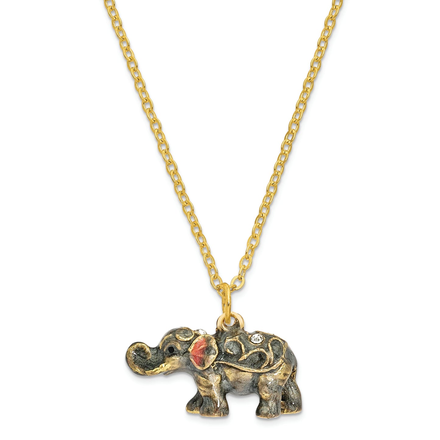Pewter Grey Elephant Trinket Box