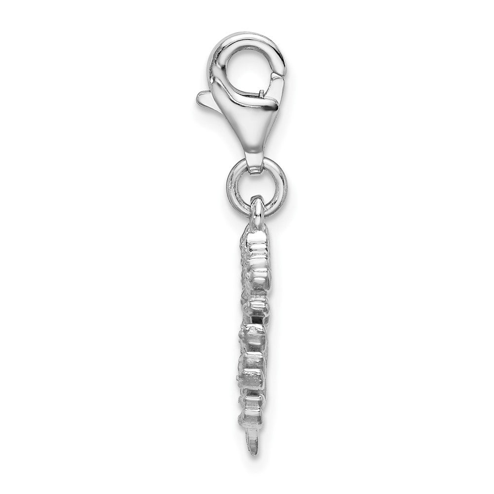 Amore La Vita Sterling Silver Rhodium-plated Polished 3-D Tree Charm with Fancy Lobster Clasp