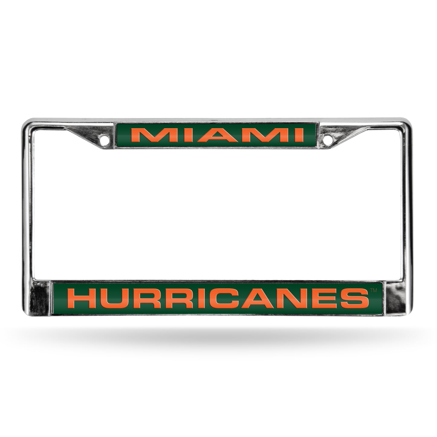 Miami-Hurricane's Chrome Metal Laser Cut License Plate Frame