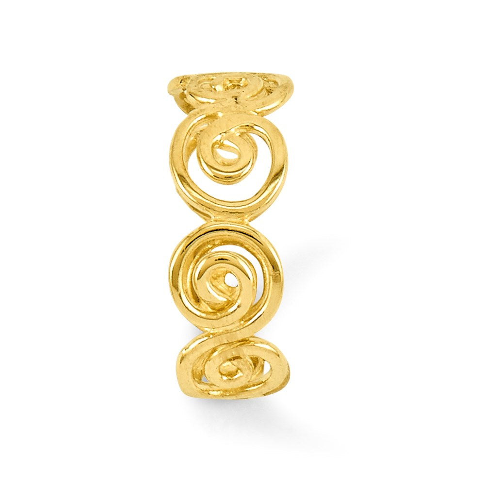 14k Scroll Toe Ring Yellow Gold