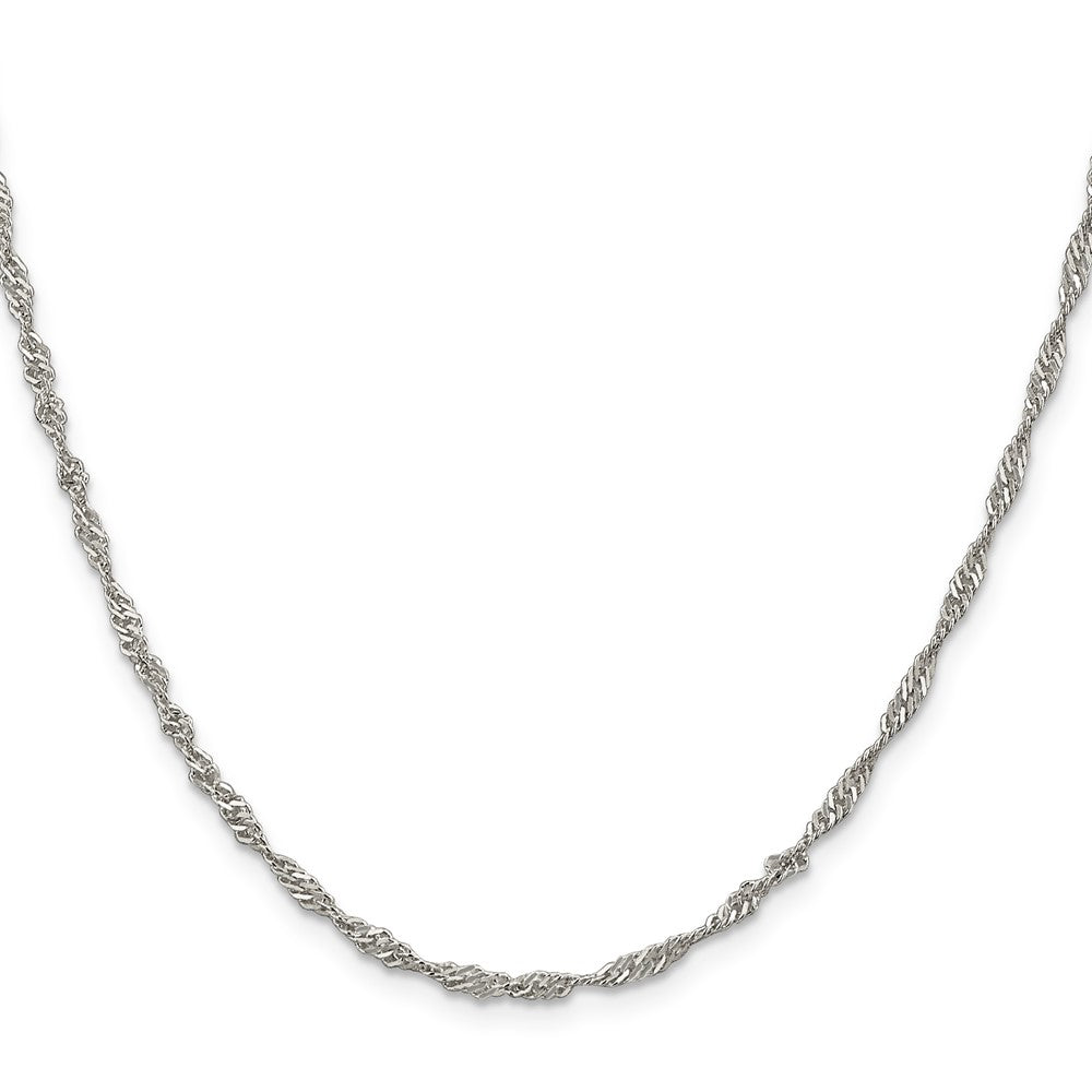 Sterling Silver 2.25mm Singapore Chain 22 Inches