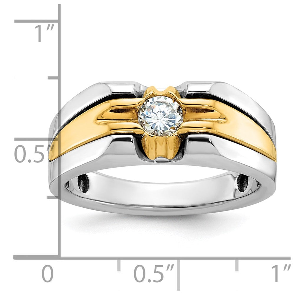 14k Two-tone IBGoodman Men's 3/8 carat Diamond Complete Ring