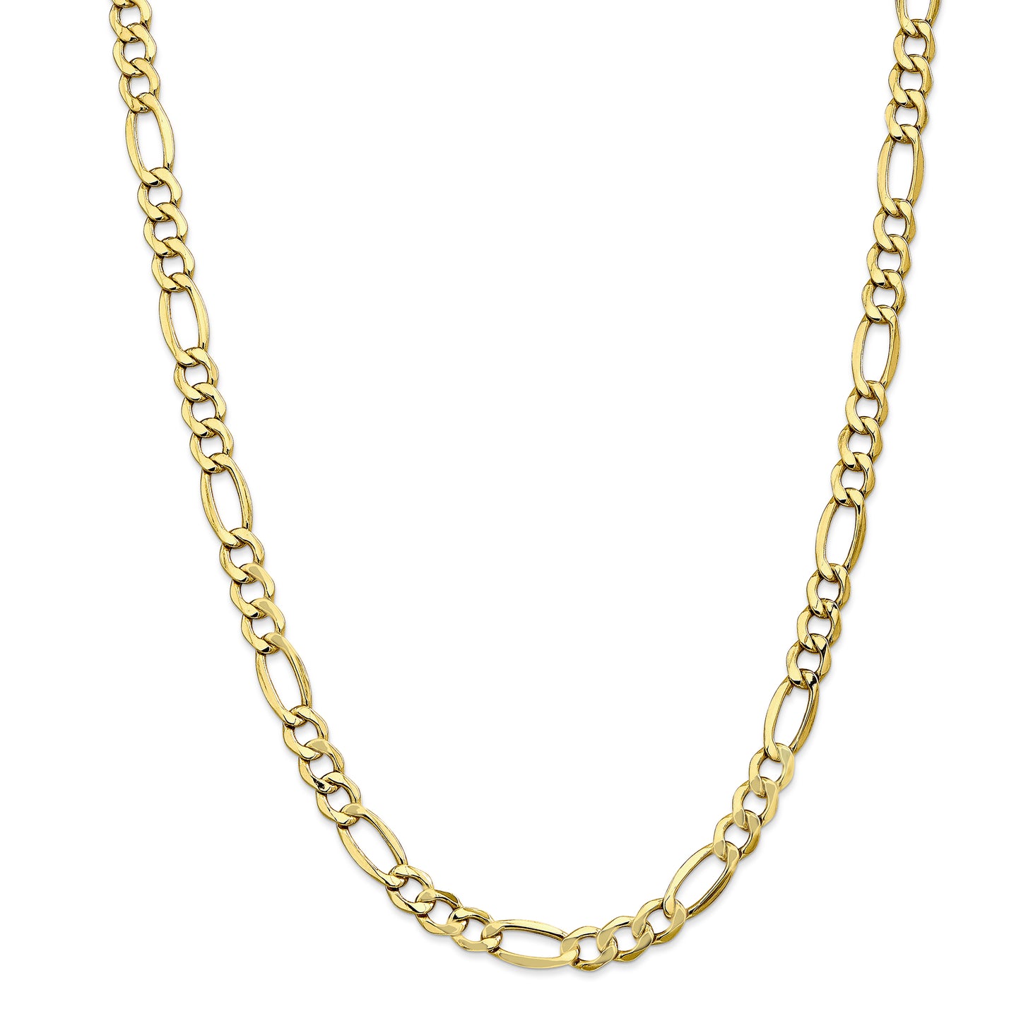 10k 7.3mm Semi-Solid Figaro Chain