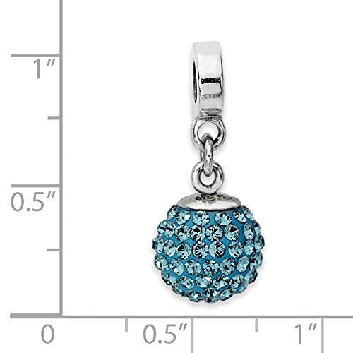 Sterling Silver Reflections Dec Preciosa Crystal Ball Dangle Bead