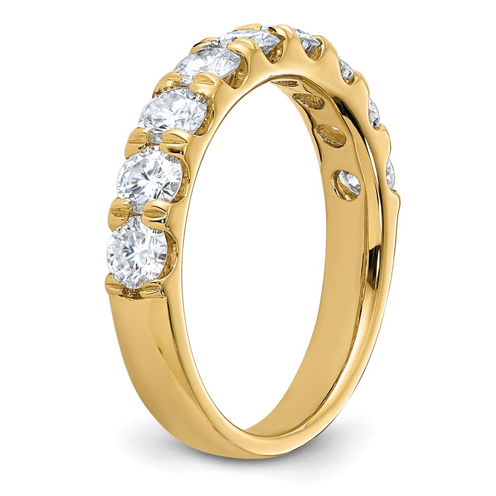 14ky 1.50ct. 9 Stone G H I True Light Moissanite Band