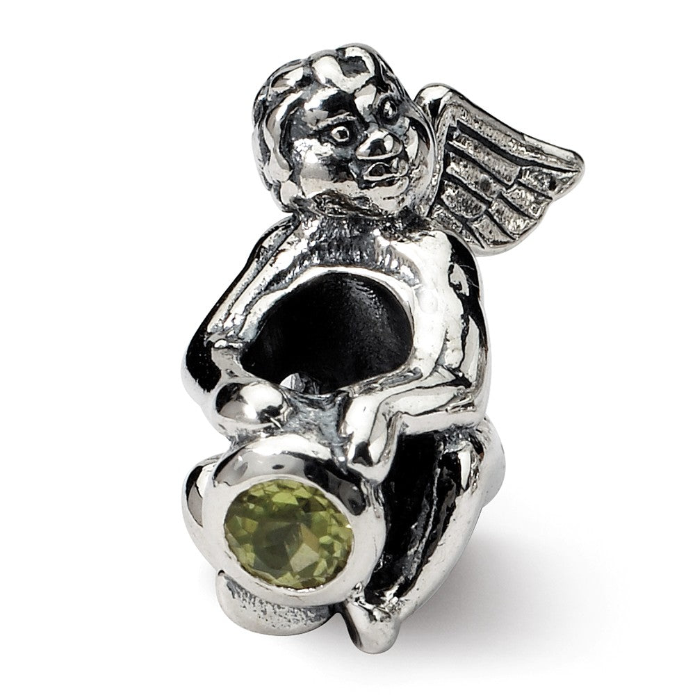 Sterling Silver Reflections August CZ Antiqued Bead