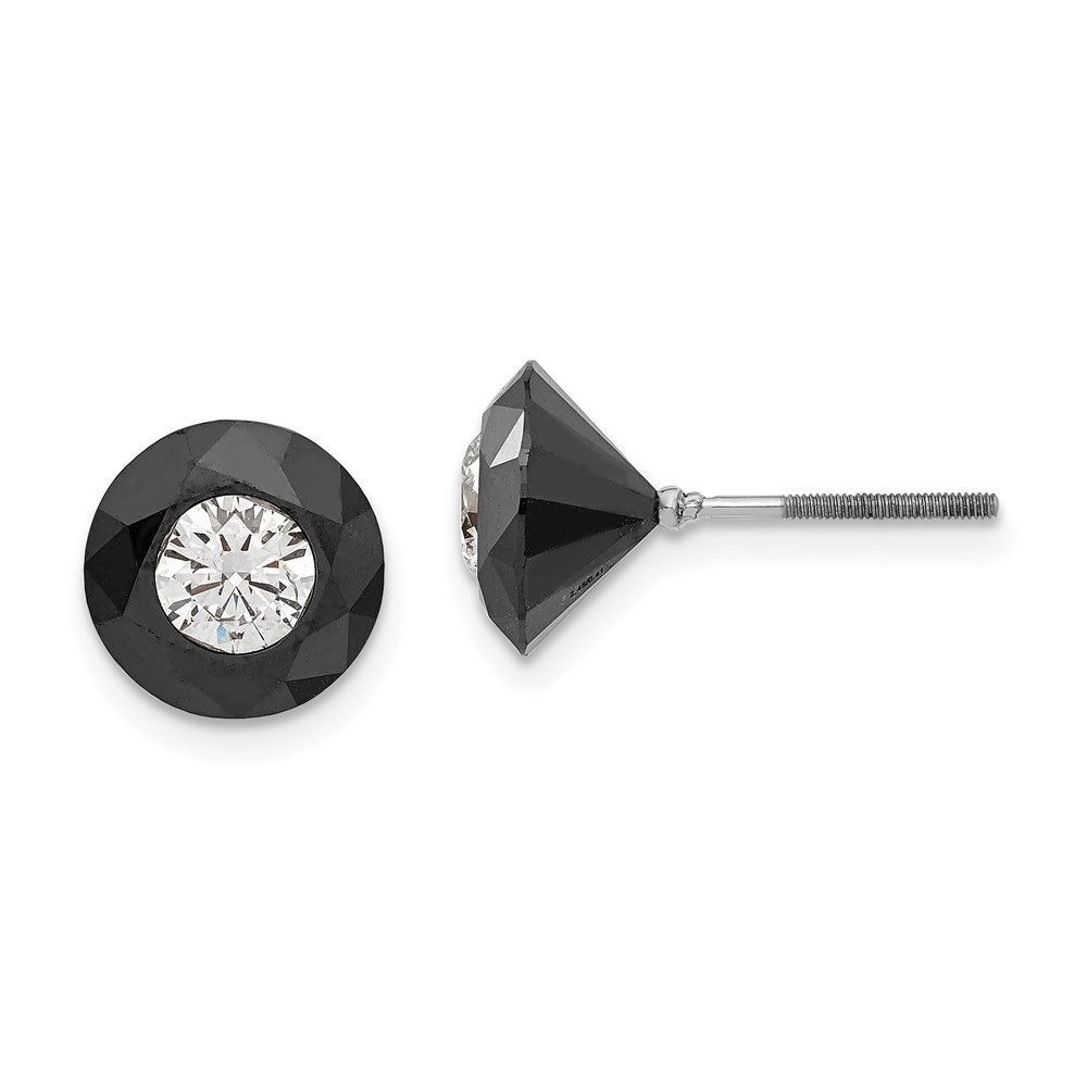 White Night 5.50ct. Black & White AA Diamond Stud Earrings