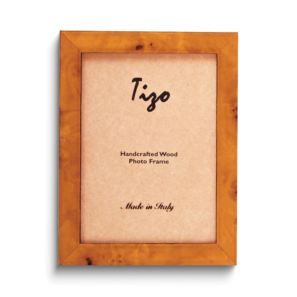 Light Brown Burlwood Finish 8x10 Handcrafted Wood Photo Frame