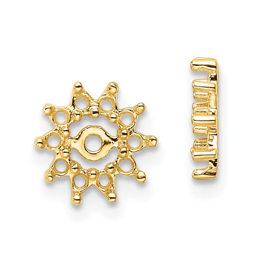 14k Fancy Diamond Earrings Jacket Mountings