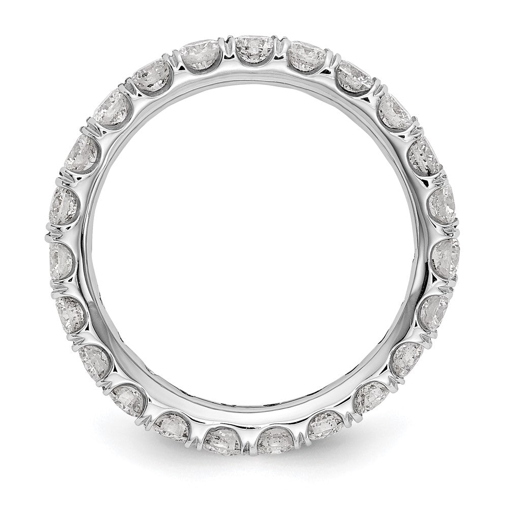 14k White Gold 2 carat Lab Grown Diamond VS/SI+ G+ Size 5 Shared Prong Eternity Band