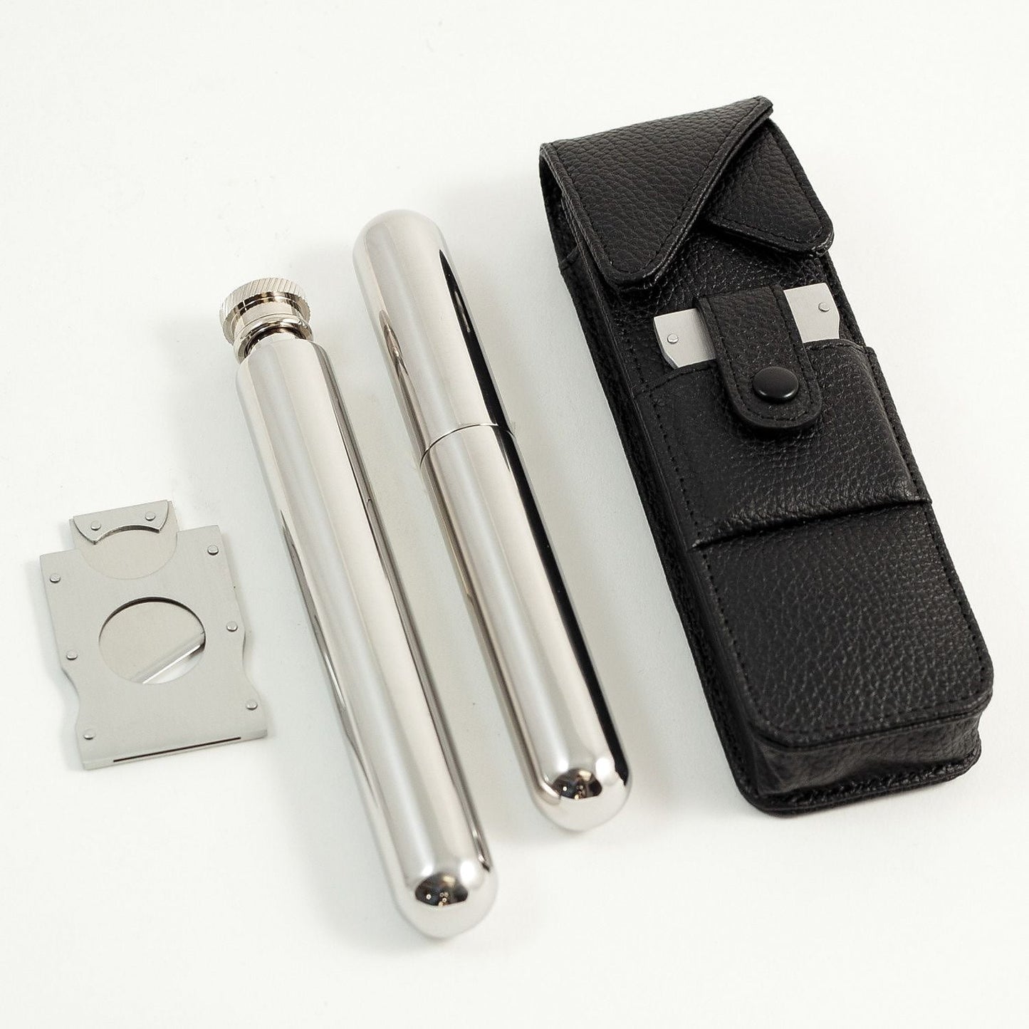 Bey-Berk C201B Stainless Steel Cigar Set