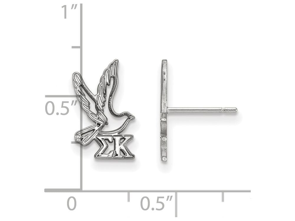 Sterling Silver Official Licensed Greek Sororities Sigma Kappa (??) XS Post Earrings