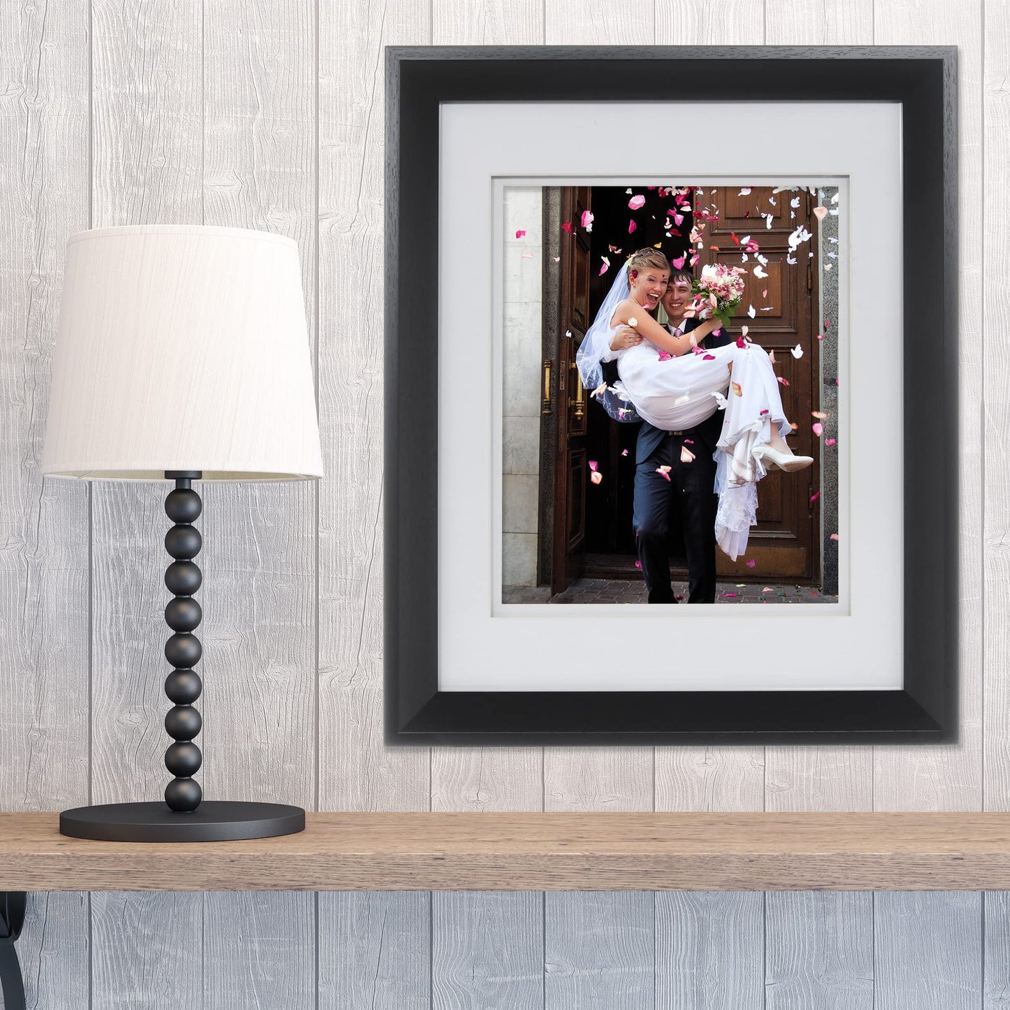LEXINGTON 11x14 8x10 Fancy Mat Black Frame by Lawrence - 8x10