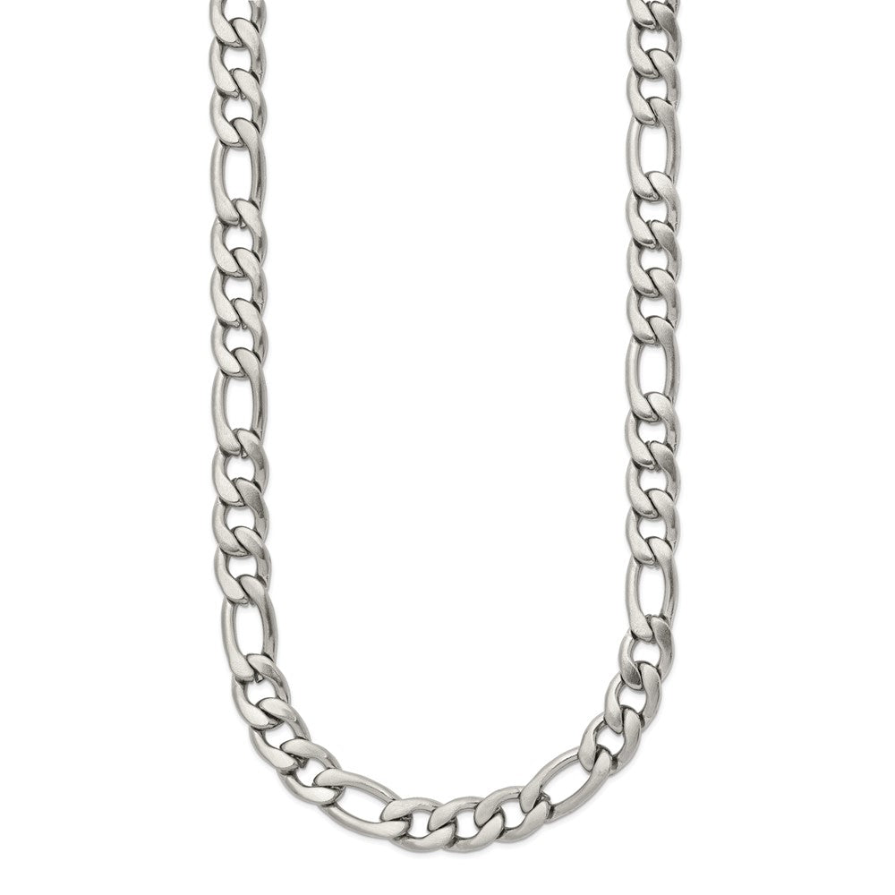 Stainless Steel Satin 7mm 18in Figaro Chain