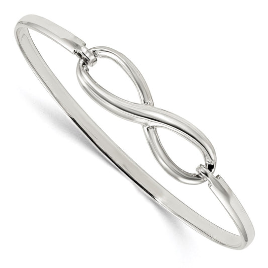 Sterling Silver Infinity Bangle Bracelet 7 inches