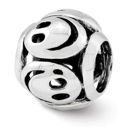 Sterling Silver Reflections Smiley Faces Bead