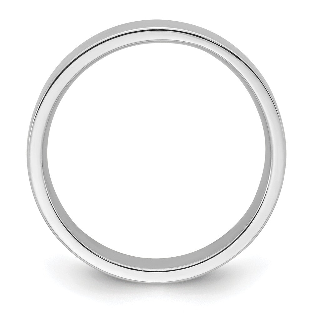 10k White Gold 5mm Standard Weight Flat Comfort Fit Wedding Band Size 10