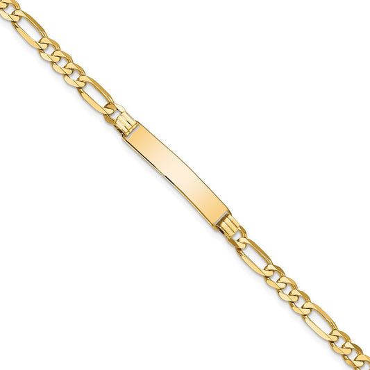 10k Figaro Link ID Bracelet
